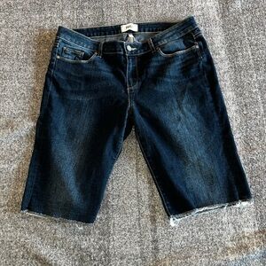 Paige Ariana Denim Bermuda Beach Vacation Raw Hem Shorts Sz 32
